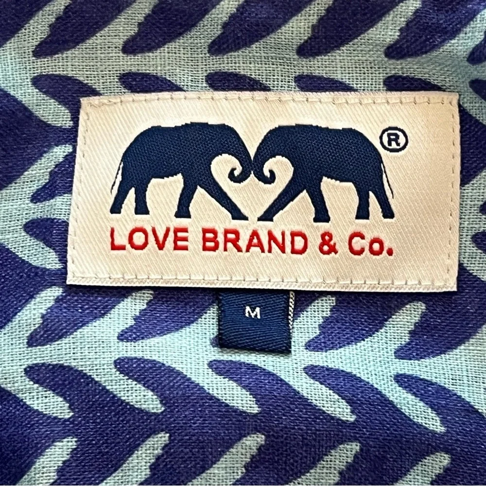 Love Brand & Co ABACO Men's Linen Shirt Long Sleeve Button Down Whale Tale M - Picture 12 of 15